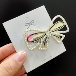 Clema pentru par metalica AGF020AA - Aurie cu strasuri 